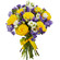 bouquet of yellow roses and irises. Saratov