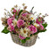 floral arrangement in a basket. Saratov