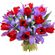 bouquet of tulips and irises. Saratov